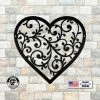 Speed Fabrication Decorative Scroll Heart Metal Sign Heart/Love Metal Signs