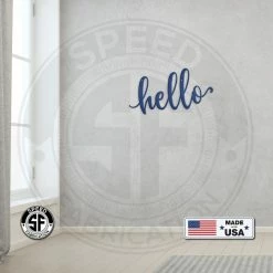 Speed Fabrication Hello Outdoor/Indoor Metal Sign Decor