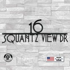 Speed Fabrication Art Deco Address Sign Address/House Number Metal Signs