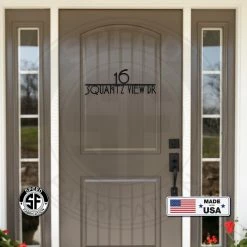 Speed Fabrication Art Deco Address Sign Address/House Number Metal Signs