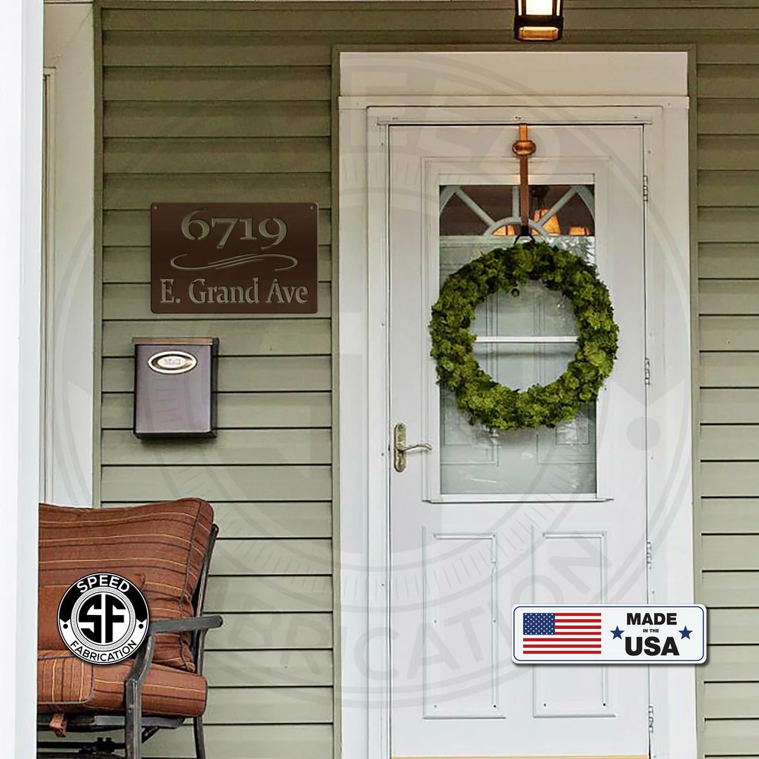 Speed Fabrication Address/House Number Metal Signs Personalized Home Address Metal Sign