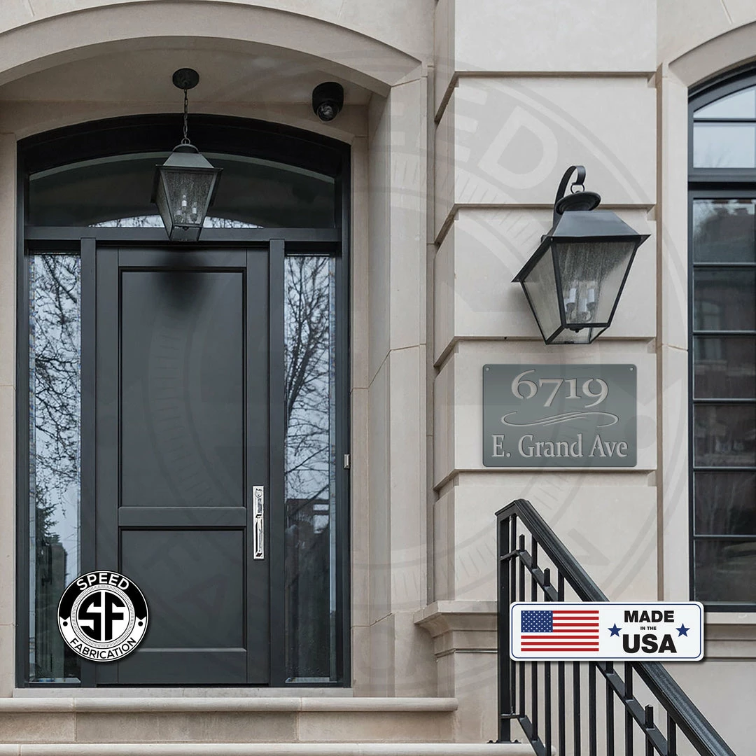 Speed Fabrication Address/House Number Metal Signs Personalized Home Address Metal Sign