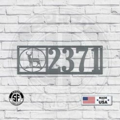 Speed Fabrication Personalized Deer In Sight Address House Numbers Metal Sign Address/House Number Metal Signs