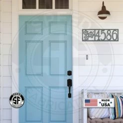 Speed Fabrication Address/House Number Metal Signs Tropical Address Sign