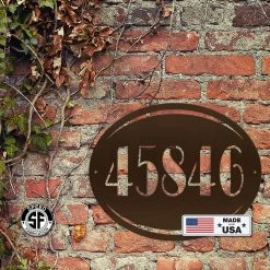 Speed Fabrication Address/House Number Metal Signs Personalized House Number Metal Sign