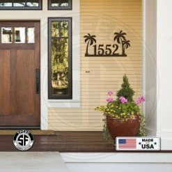 Speed Fabrication Most Popular Palm Tree House Address Sign