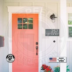 Speed Fabrication Personalized Rectangle Address Metal Sign Address/House Number Metal Signs