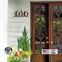 Speed Fabrication Personalized House Numbers Metal Sign - Weatherproof Address Sign