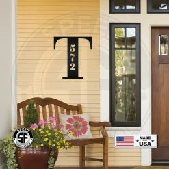 Speed Fabrication Personalized Monogram And House Number Metal Sign Address/House Number Metal Signs