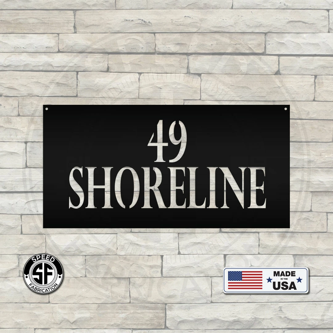 Speed Fabrication Address/House Number Metal Signs Personalized Address Metal Sign