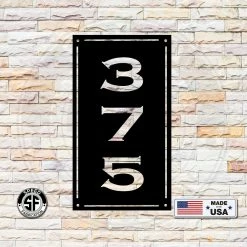 Speed Fabrication Personalized House Numbers Metal Sign