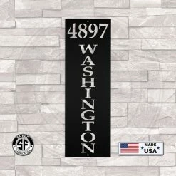 Speed Fabrication Personalized Vertical Address Metal Sign - Outdoor Address Sign