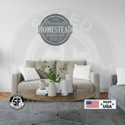 Speed Fabrication Personalized Family Homestead With Established Date Metal Sign