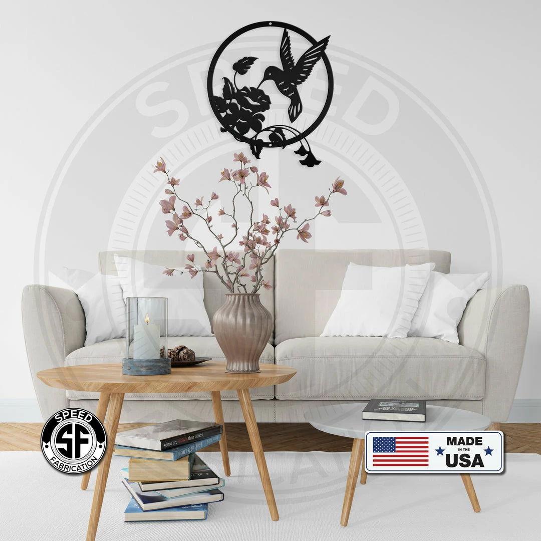 Speed Fabrication Metal Hummingbird Sign