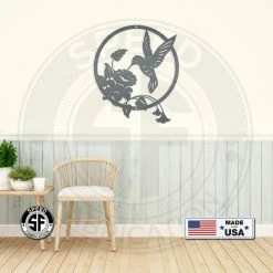 Speed Fabrication Metal Hummingbird Sign