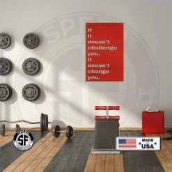 Speed Fabrication Doesn't Challenge, Doesn't Change Motivational Wall Hanging