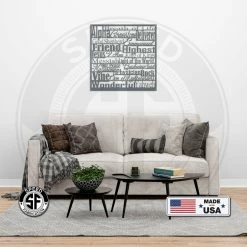 Speed Fabrication Titles Of Jesus Christ A-Z Square Wall Hanging Home Decor & Gifts