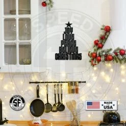 Speed Fabrication Joy Love Peace Believe Christmas Tree Metal Sign Christmas Metal Signs
