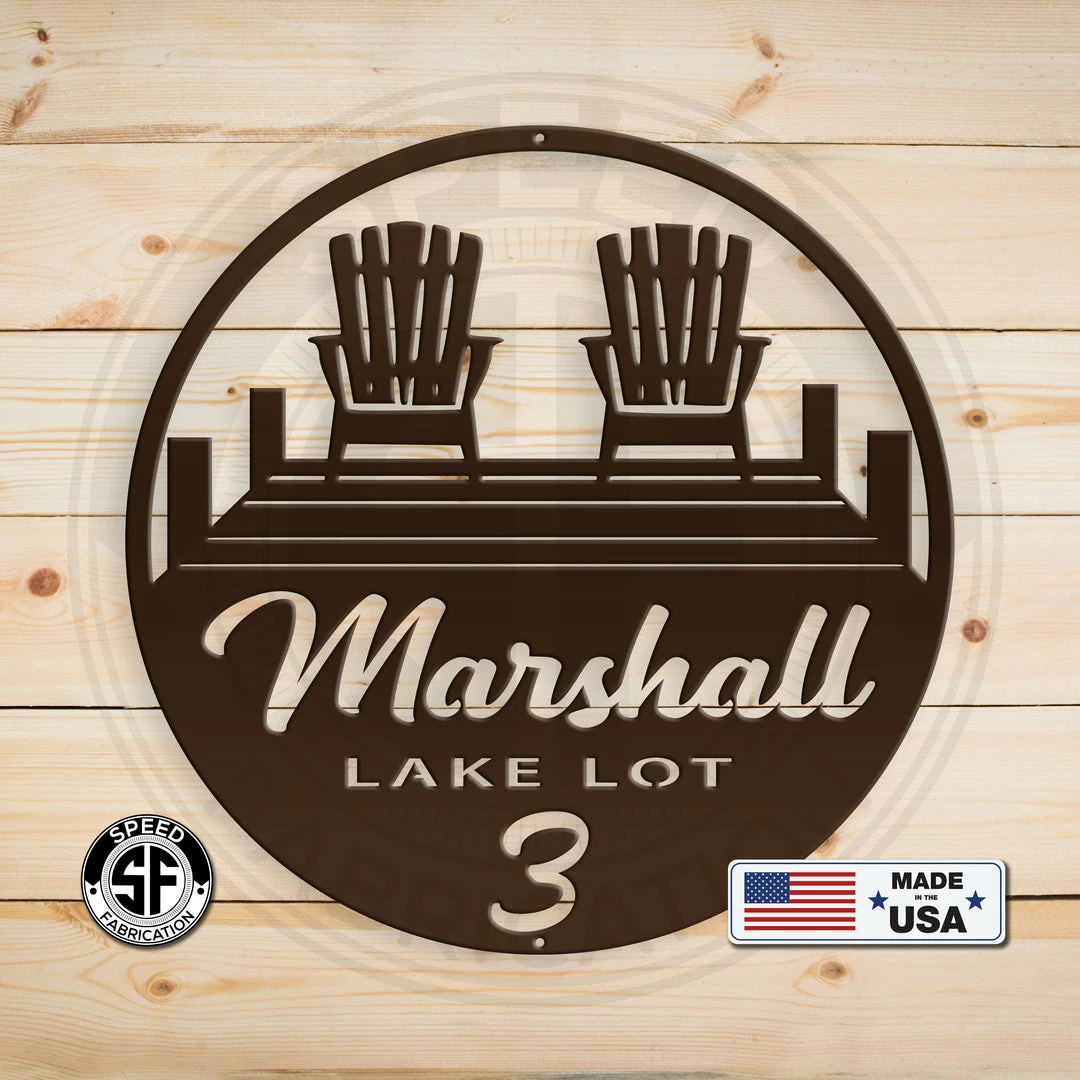 Speed Fabrication Custom Lake Lot Sign