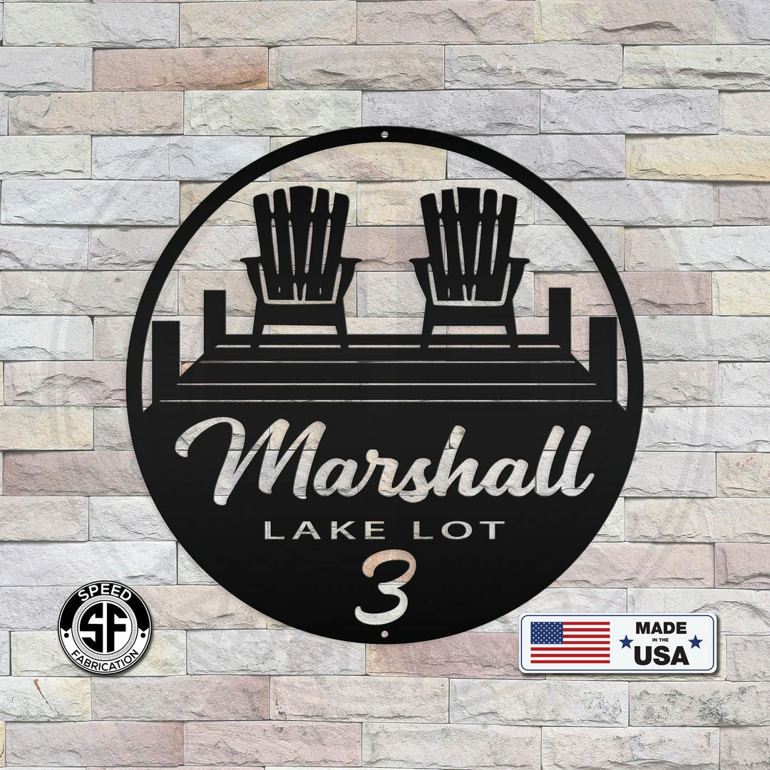 Speed Fabrication Custom Lake Lot Sign