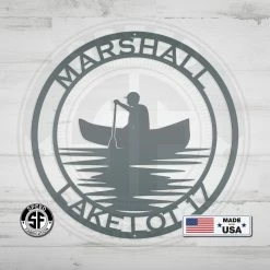 Speed Fabrication Custom Family Lake Lot Number Metal Sign Address/House Number Metal Signs