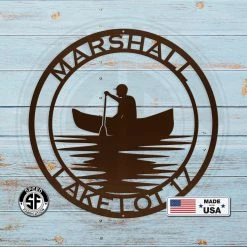 Speed Fabrication Custom Family Lake Lot Number Metal Sign Address/House Number Metal Signs