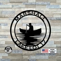 Speed Fabrication Custom Family Lake Lot Number Metal Sign Address/House Number Metal Signs