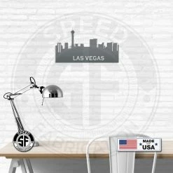 Speed Fabrication City Skyline Las Vegas Skyline Metal Sign-Indoor- Outdoor