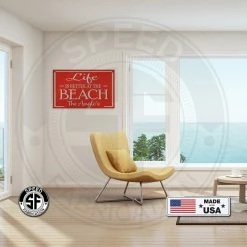 Speed Fabrication Personalized Life Is Better At The Beach Metal Sign Outdoor Patio/Lawn Metal Signs
