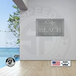 Speed Fabrication Personalized Life Is Better At The Beach Metal Sign Outdoor Patio/Lawn Metal Signs