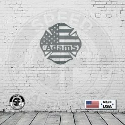 Speed Fabrication Maltese Firefighter Cross American Flag Monogram Monograms