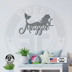 Speed Fabrication Personalized Mermaid Metal Sign