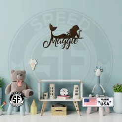 Speed Fabrication Personalized Mermaid Metal Sign