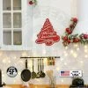 Speed Fabrication Merry Christmas Tree Metal Sign