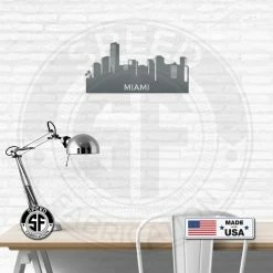 Speed Fabrication Miami Skyline Metal Sign