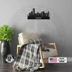 Speed Fabrication Miami Skyline Metal Sign
