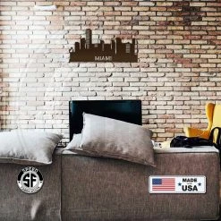 Speed Fabrication Miami Skyline Metal Sign