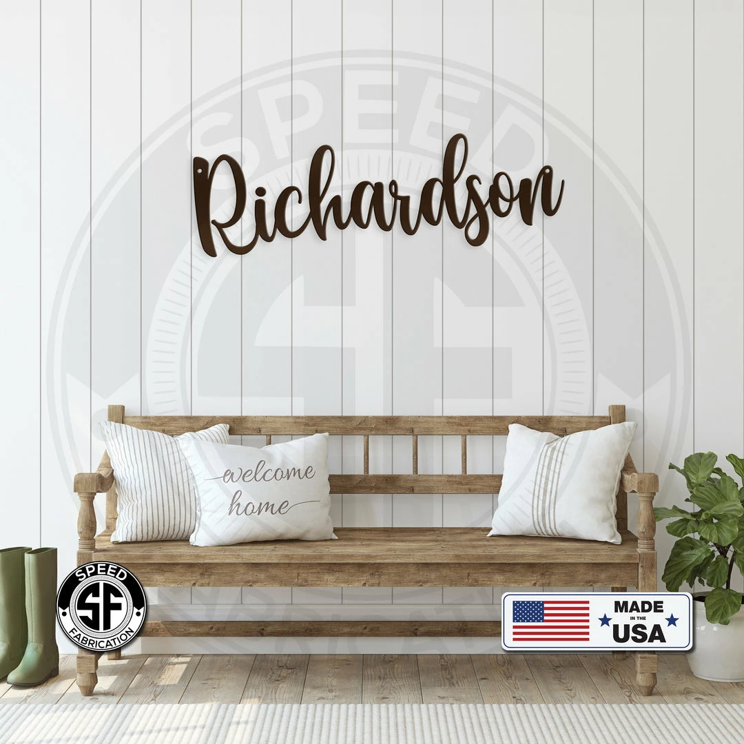 Speed Fabrication Personalized Name Metal Sign Decor