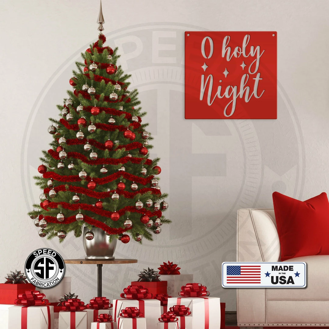 Speed Fabrication O Holy Night Christmas Metal Sign Christmas Metal Signs