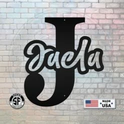 Speed Fabrication Personalized Name With Monogram Metal Sign Monograms