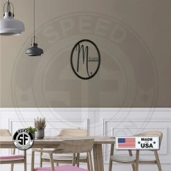 Speed Fabrication Home Decor & Gifts Monogram Established Date, Wall Hanging, Black Letter Sign Wedding Gift Personalized Monogram