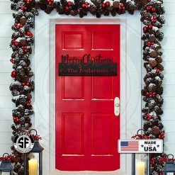 Speed Fabrication Christmas Metal Signs Personalized Family Name Merry Christmas Metal Sign