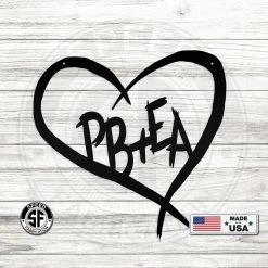 Speed Fabrication Personalized Carved Heart With Initials Metal Sign