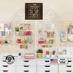 Speed Fabrication Please Excuse The Mess We Are Crafting Here Metal Sign Words/Sayings Metal Signs