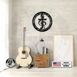 Speed Fabrication Round Amazing Grace Music Metal Sign