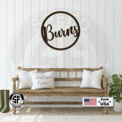 Speed Fabrication Personalized Round Name Metal Sign Decor