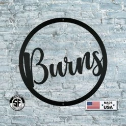 Speed Fabrication Personalized Round Name Metal Sign Decor