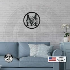 Speed Fabrication Monograms Personalized Metal Circle Monogram Sign. Wedding Gift. Family Name Sign. Outdoor Name Sign. Anniversary. Last Name Sign. Metal Sign.