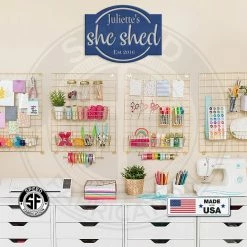 Speed Fabrication Personalized She Shed With Established Date Metal Sign