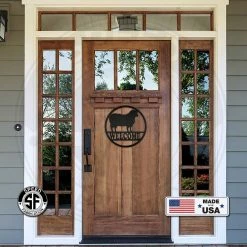 Speed Fabrication Sheep Welcome Metal Sign Monogram